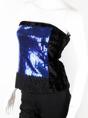 VERSUS BY GIANNI VERSACE WOMEN'S VINTAGE 90'S BLUE SEQUIN VERSUS BY GIANNI VERSACE WOMEN'S VINTAGE 90'S BLUE SEQUIN