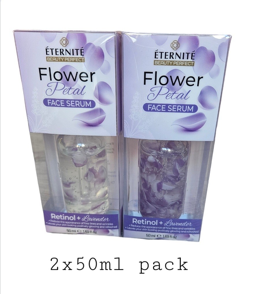 2 x Eternite Flower Petal Face Serum 50ml | Retinol + Lavender Anti-Aging