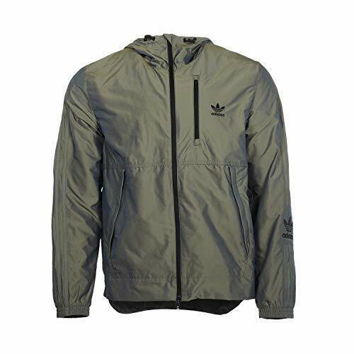 Adidas Black Nylon Hooded Windbreaker Jacket Poker USA EUC Adidas Black Nylon Hooded Windbreaker Jacket Poker USA EUC