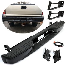 Black Rear Bumper Assembly For 99-07 Chevy Silverado Gmc Sierra 1500 2500