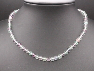 GOLDJUNGE69 * SOGNI D`ORO * EDELSTEIN KETTE MULTI FLUORIT KUGEL 6mm 375/- GELBGO