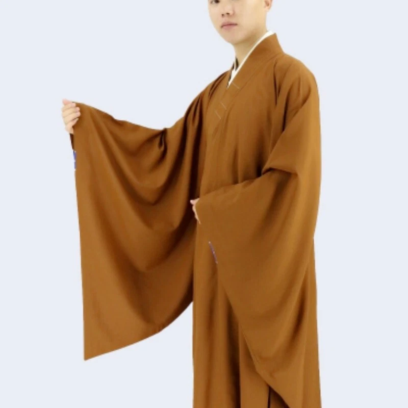Para Hombres Shaolin Monje Budista Vestido Meditación Haiqing Bata Kung Fu Traje Unisex Arte Foto 4 de 4