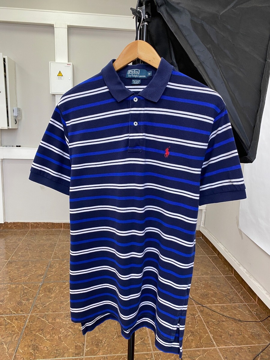 Vintage 90s Polo Ralph Lauren polo t-shirt retro size M color blue