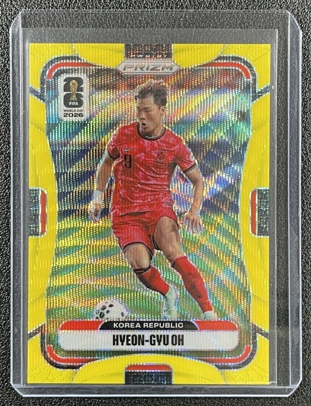 HYEON-GYU OH 2026 PANINI PRIZM WORLD CUP #277 FLUORESCENT YELLOW WAVE 66/180