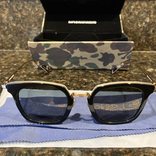 BAPE x Mastermind Limited Edition Sunglasses BMJ005 Black/Gold skull& crossbones