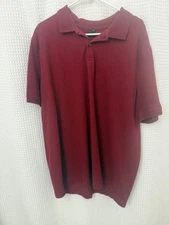 Banana Republic Men's Polo Shirt  Maroon Red Clay No Logo Sz Tall XXL