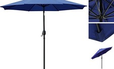  9' Patio Umbrella Outdoor Table Umbrella with 8 Sturdy Ribs () Navy Blue