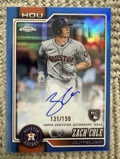 Zach Cole Chrome 2026 Blue Refractor /150 Auto