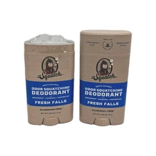 2 Pack Dr. Squatch Men's Deodorant Fresh Falls Aluminum Free 2.65 oz ea