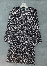 Lauren Ralph Lauren Womens Floral Wrap Dress Size Medium Career Office Church