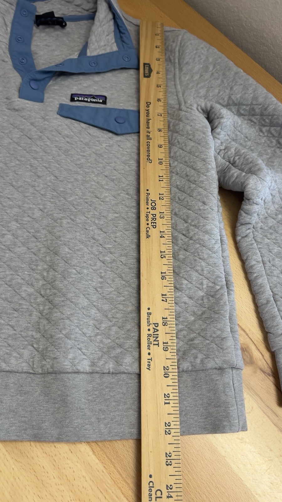 Patagonia Women's Organic Cotton Quilt Snap-T Pullover Gray/Blue M Gorpcore Hike thumbnail 11