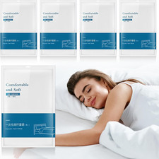 5 Sets Disposable Bed Sheets Disposable Sheets Travel Sheets for Hotel Include B