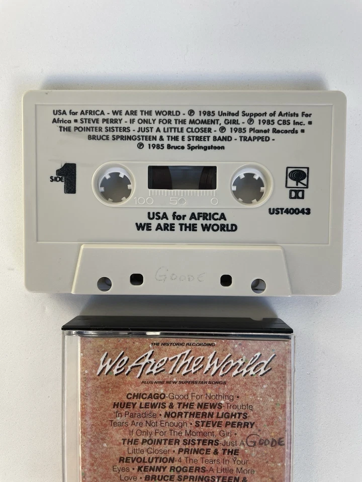 We Are The World USA for Africa Cassette Tape 1985 PRINCE CHICAGO SPRINGSTEIN - Image 3 of 4