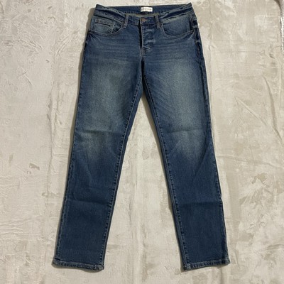 Oliver Logan Jeans Womens Size 28 Straight Leg Button Fly Dark Aged Vintage Blue