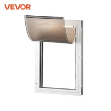 Pet Door Aluminum Frame with Lock and Flap System Weatherproof Doggy Door