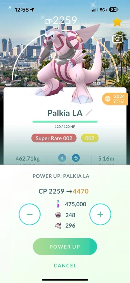 ✨РЕДКАЯ БЛЕСТЯЩАЯ Palkia -3move+lv50 с фоном LA 100% надежная - Изображение 3 из 4