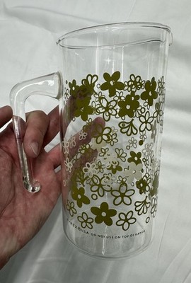 NICE Vintage Pyrex Spring Blossom Crazy Daisy Pitcher  Jug Carafe NO LID