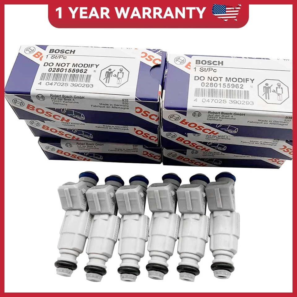 OEM 6X Fuel Injectors For 98-01 Mazda B4000 Ford Ranger Explorer 4.0L 0280155962 Foto 2 de 4
