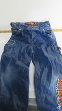 Rare Vintage Youth 90  s Harley Davidson Denim Bib Overalls Youth Size 7