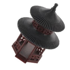 Mini Garden Figurines Chinese House Model Bonsai Pavilion Ornament