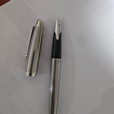 Pilot Silvern Sterling Silver Fountain Pen - Lattice (Koushi) 18K Fine Nib FK-5M