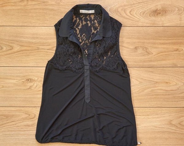 Women Karen Millen Shirt Black Viscose 36 / S / 44 #9RFX