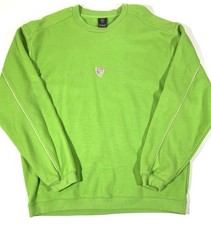 Vintage 90  s Nike Golf Volt Green Crew Neck Sweatshirt Mens Size L
