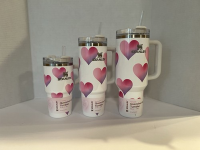 #ad #ad Stanley Valentine Hearts WHITE Bundle – 20oz 30oz 40oz Quencher H2.0 – NEW $299.99