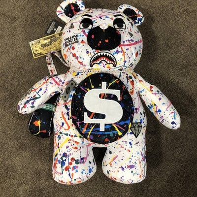 SPRAYGROUND LIMITED EDITION T-PAINT TEDDY BEAR BACKPACK PLUSH WITH TAGS
