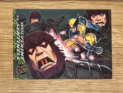 WOLVERINE 1994 Fleer Ultra Marvel X-Men GREATEST BATTLES 4/6 MINT ORIGINAL CARD!