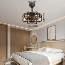 20in Chandelier Ceiling Fan, Ceiling Fan Light With Remote, Ceiling Fan Light