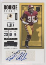 2017 Panini Contenders Rookie Ticket Jonathan Allen #132 Auto 2d9