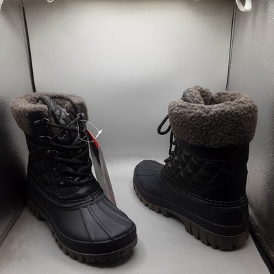 Storm By Cougar Carlisle Carlisle Boots Women's 6M Black/Grey Lace-up E177
