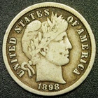 F 1898 10C Barber Dime