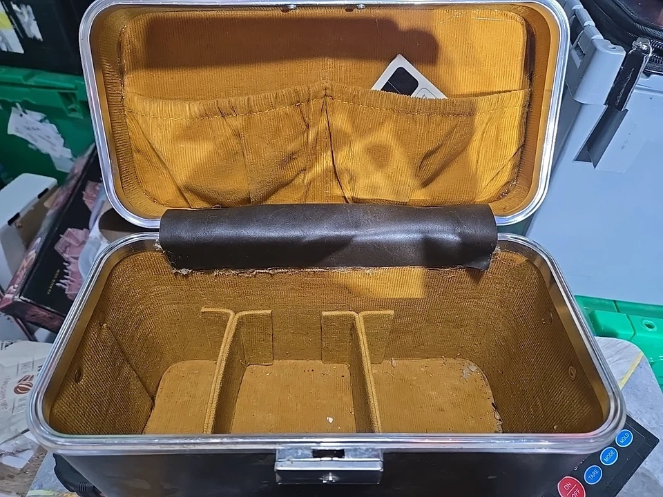 Estuche para Cámara Hinomoto Marrón De Colección con Forro Beige Ajustable Sin Llave Hecho en Japón Foto 2 de 4