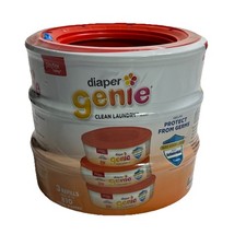Diaper Genie Diaper Disposal Pail System Refill Clean Laundry Scent 3 Pack