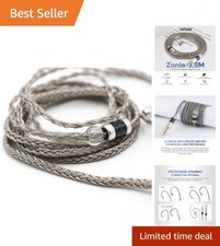 IEM Cable, 16 Core Silver Plated Earphone Upgraded Cords, 1.25m SPC in Ear Mo...