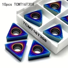 10pcs TCMT32.52 TCMT16T3088 Carbide Inserts Nano-Blue Coating Insert is Suitable