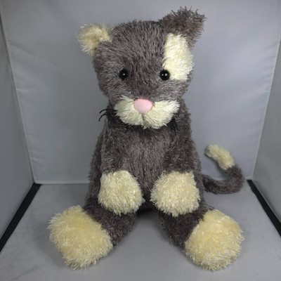 Jellycat - Bunglie Katze - Medium Plüschtier Kuscheltier 16 Zoll nicht mehr produziert grau/cremefarben Patch Tot