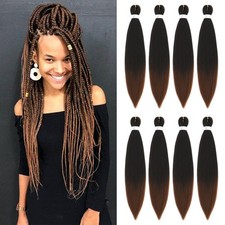 Ombre Braiding Hair Pre Stretched 24 Inch 8 Packs Long Braiding Hair Extension