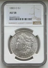 1883-O Morgan Silver Dollar - NGC AU58