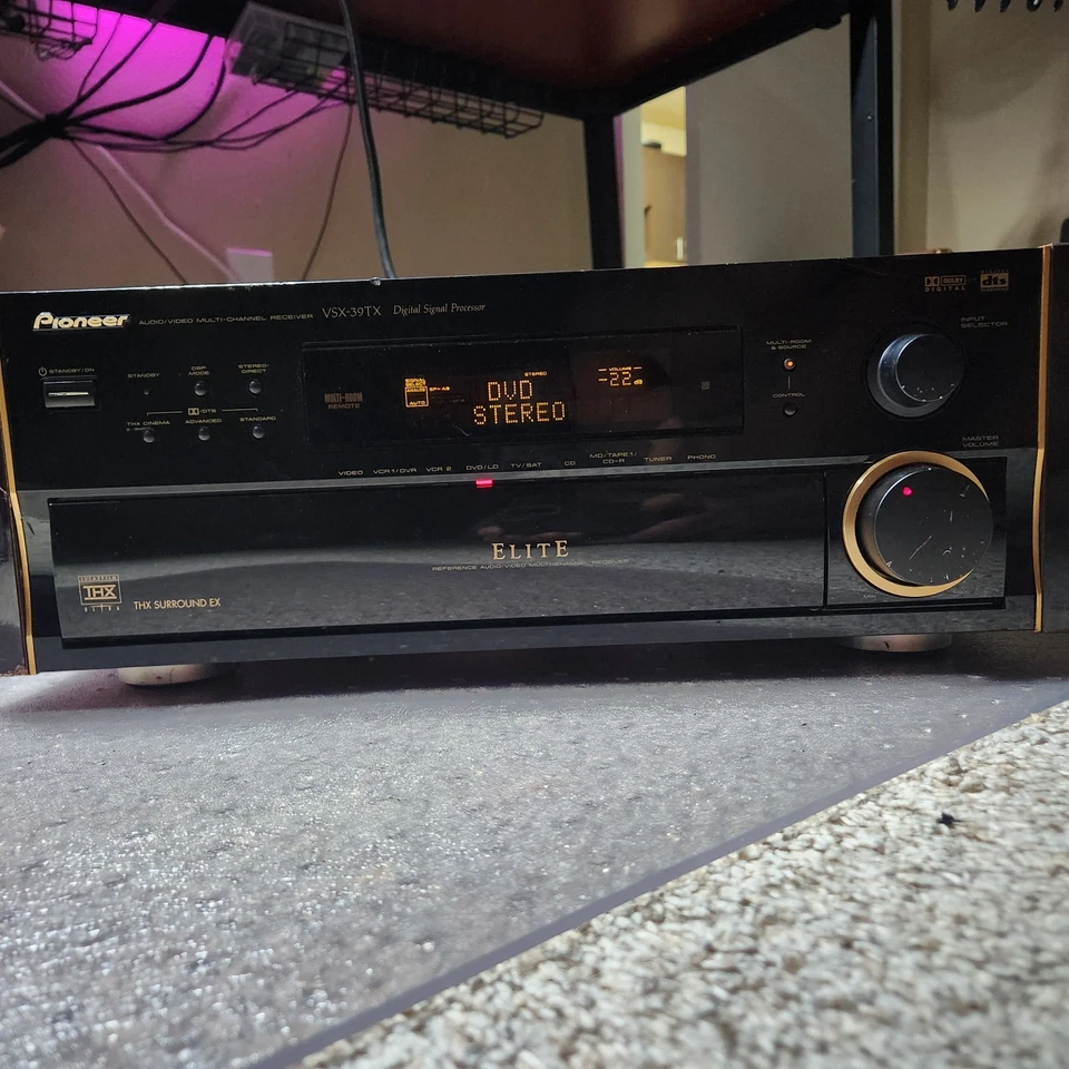 Receptor de 7.1 canales A/V Pioneer Elite VSX-39TX - probado - buen estado usado Foto 2 de 4