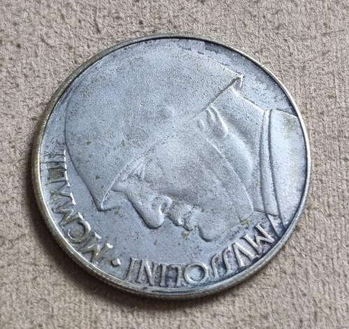 20 LIRE Gedenkmedaille von Benito Mussolini - 1943 gebeizt als Bilder - Bild 6 von 9