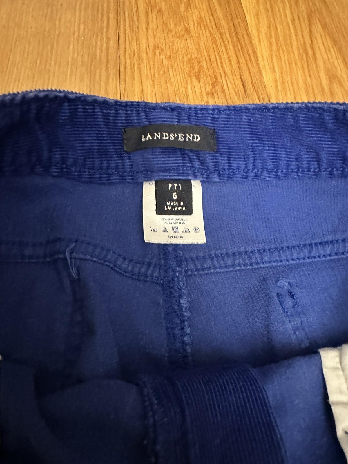 WOMENS LANDS'END FIT 1 BLUE CORDUROY PANTS, Size 6 eBay