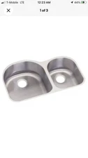 DXUH3119R Elkay Dayton Stainless Steel, Offset 60/40 Double Bowl Undermount Sink