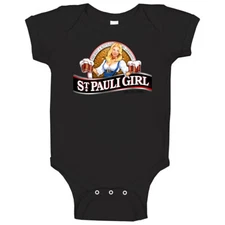 St Pauli Girl Special Dark Beer Alcohol Logo Baby One Piece