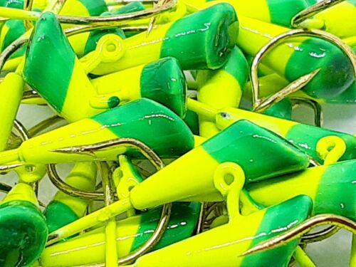 50 Pack New Painted Shad Dart Jigheads 1/16 oz, Brass Hooks Lures Bait Tackles