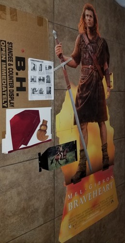 BRAVEHEART VTG PROMO LIFESIZE PROMO STANDEE & COUNTER TOP DISPLAY MEL GIBSON - Picture 2 of 24