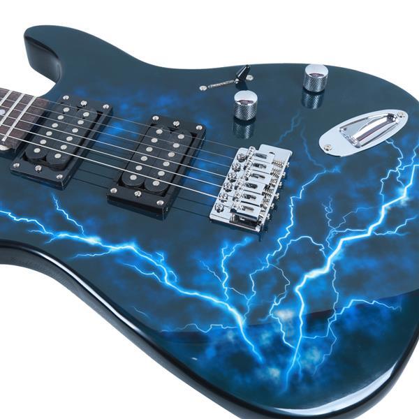 Cool Blue GST Style HH Pickup Electric Guitar with Bag Strap Cable