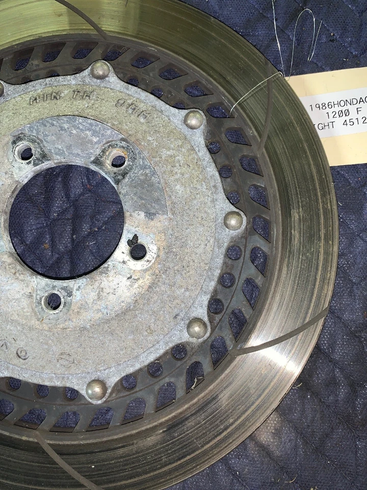 45120-MG9-870 Honda rueda delantera freno disco rotor derecho 1986 Goldwing GL1200A Foto 3 de 3